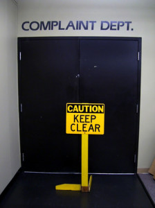 Ironic door sign