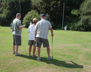 golfing